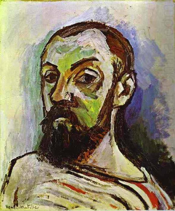 Self Portrait in a Striped Tshirt, Henri Matisse